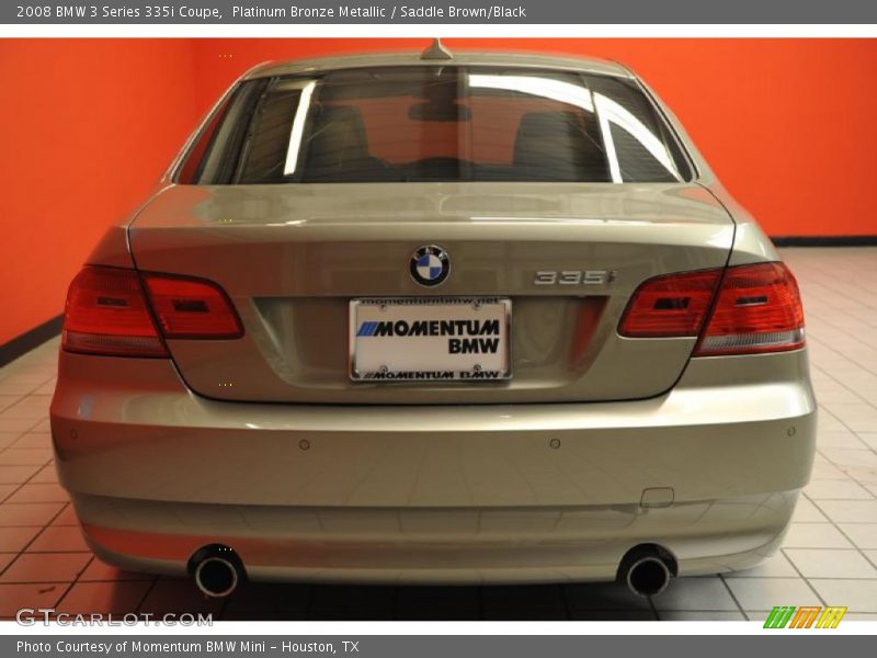 Platinum Bronze Metallic / Saddle Brown/Black 2008 BMW 3 Series 335i Coupe