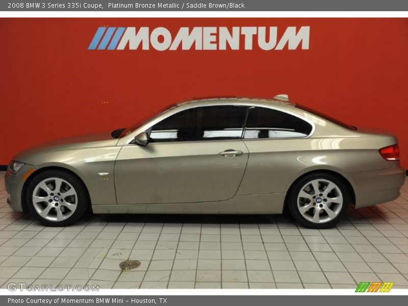 Platinum Bronze Metallic / Saddle Brown/Black 2008 BMW 3 Series 335i Coupe