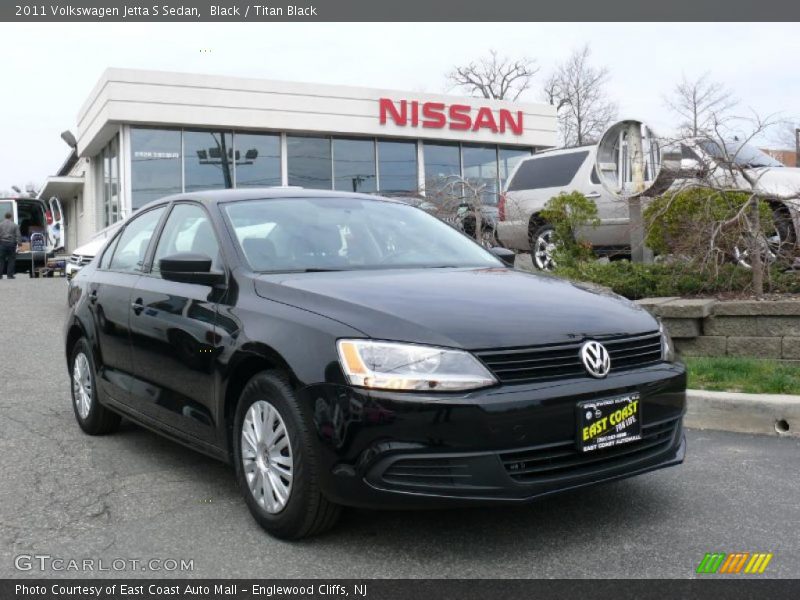 Black / Titan Black 2011 Volkswagen Jetta S Sedan