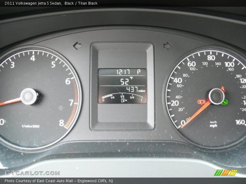 Black / Titan Black 2011 Volkswagen Jetta S Sedan