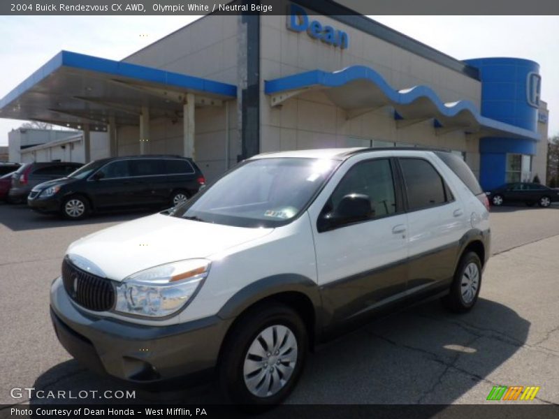 Olympic White / Neutral Beige 2004 Buick Rendezvous CX AWD