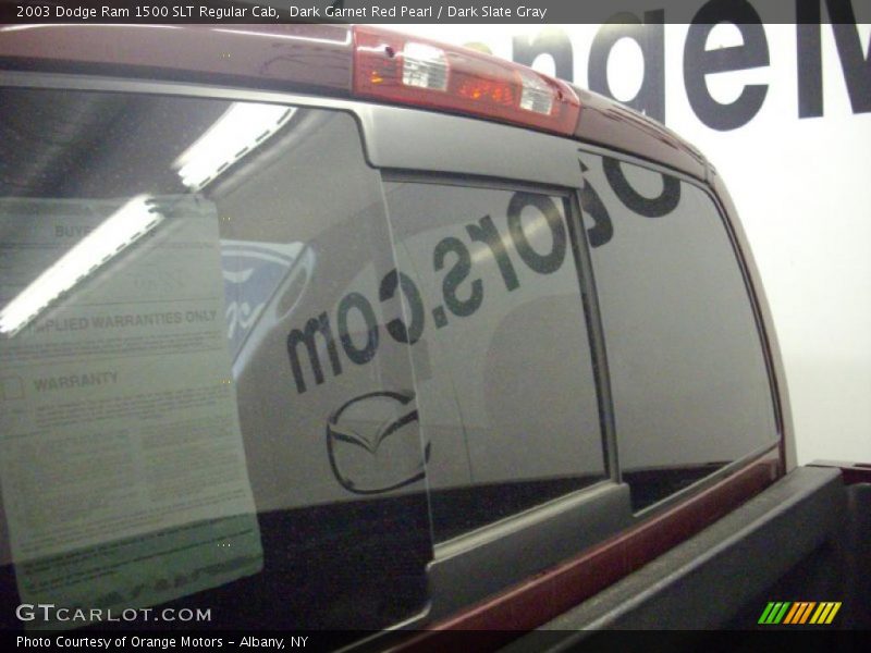 Dark Garnet Red Pearl / Dark Slate Gray 2003 Dodge Ram 1500 SLT Regular Cab