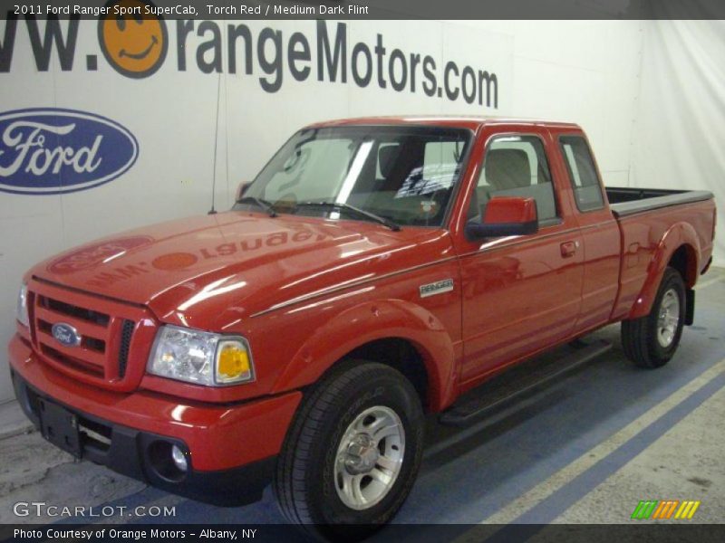 Torch Red / Medium Dark Flint 2011 Ford Ranger Sport SuperCab