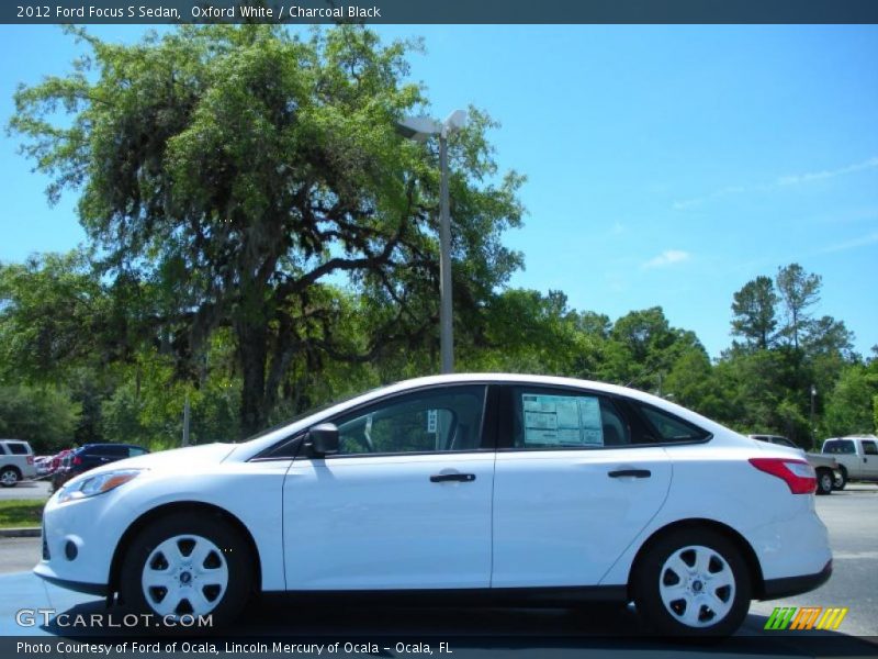 Oxford White / Charcoal Black 2012 Ford Focus S Sedan