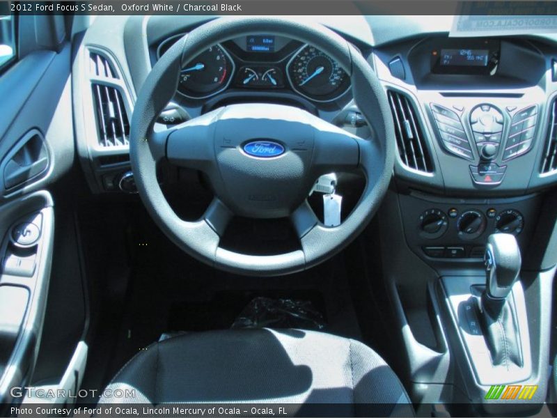 Oxford White / Charcoal Black 2012 Ford Focus S Sedan