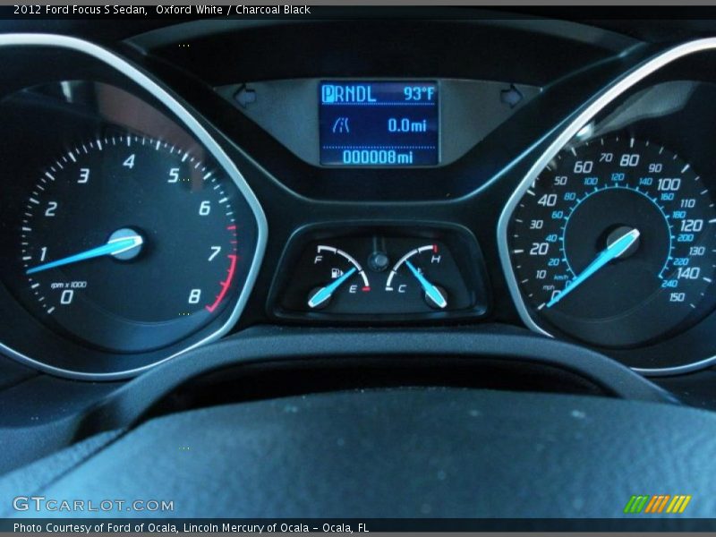 Oxford White / Charcoal Black 2012 Ford Focus S Sedan