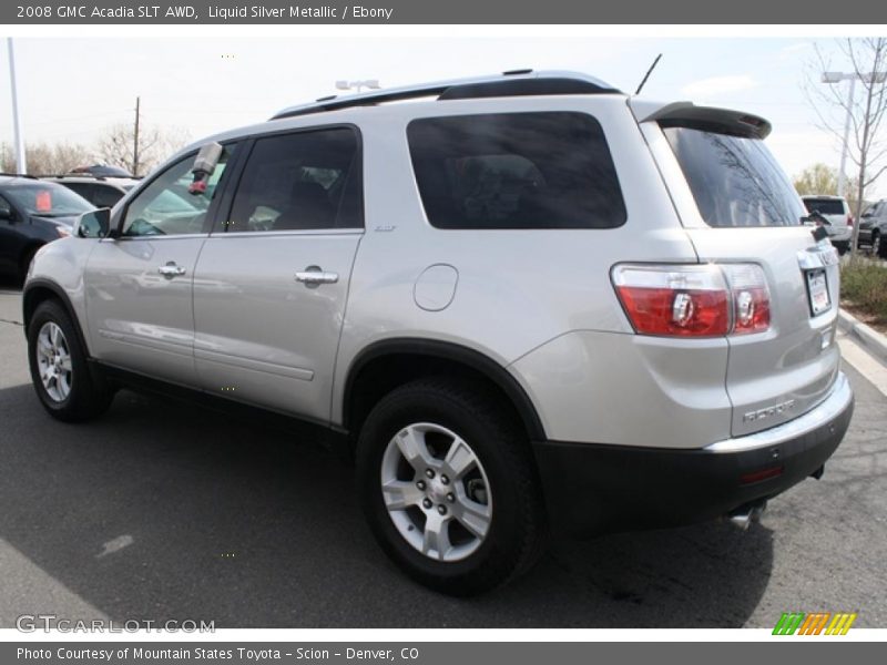 Liquid Silver Metallic / Ebony 2008 GMC Acadia SLT AWD