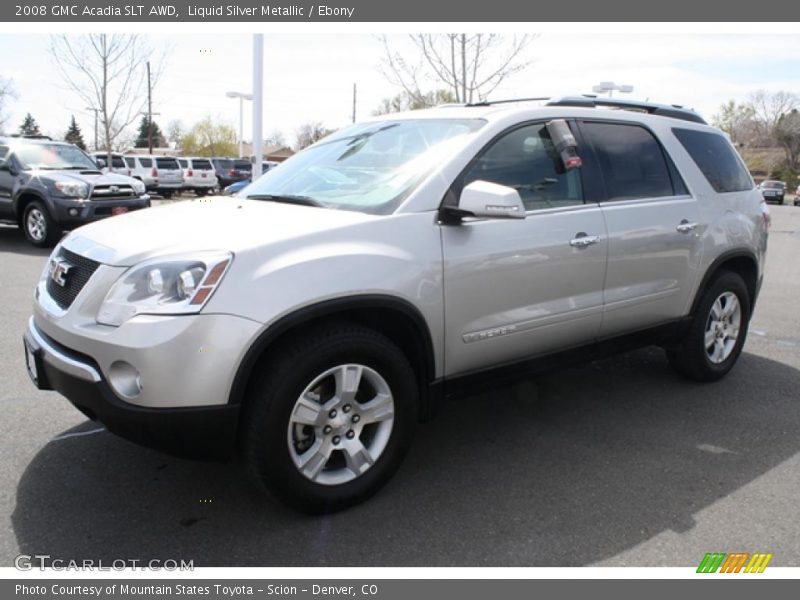 Liquid Silver Metallic / Ebony 2008 GMC Acadia SLT AWD