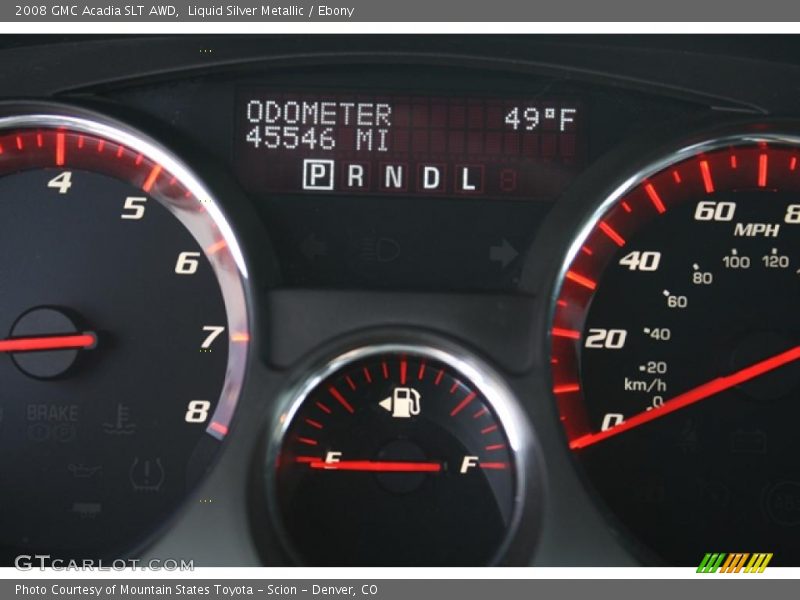 Liquid Silver Metallic / Ebony 2008 GMC Acadia SLT AWD