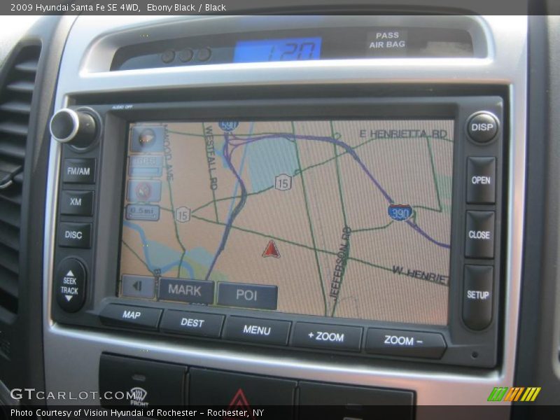 Ebony Black / Black 2009 Hyundai Santa Fe SE 4WD