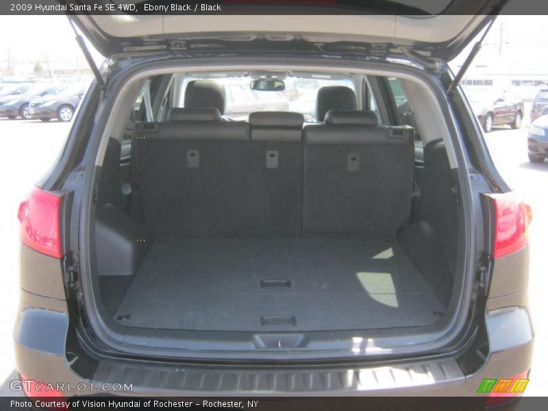 Ebony Black / Black 2009 Hyundai Santa Fe SE 4WD