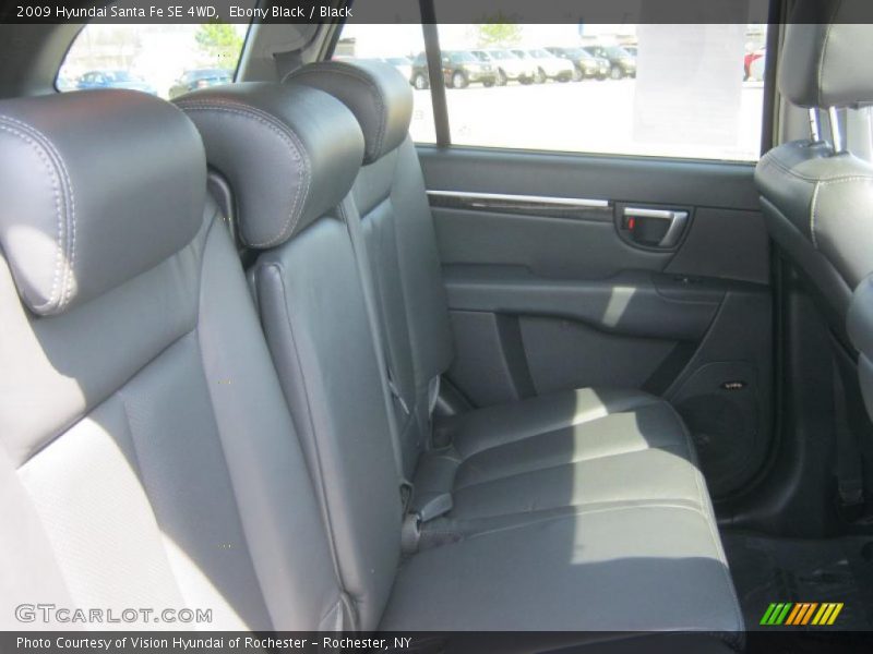 Ebony Black / Black 2009 Hyundai Santa Fe SE 4WD