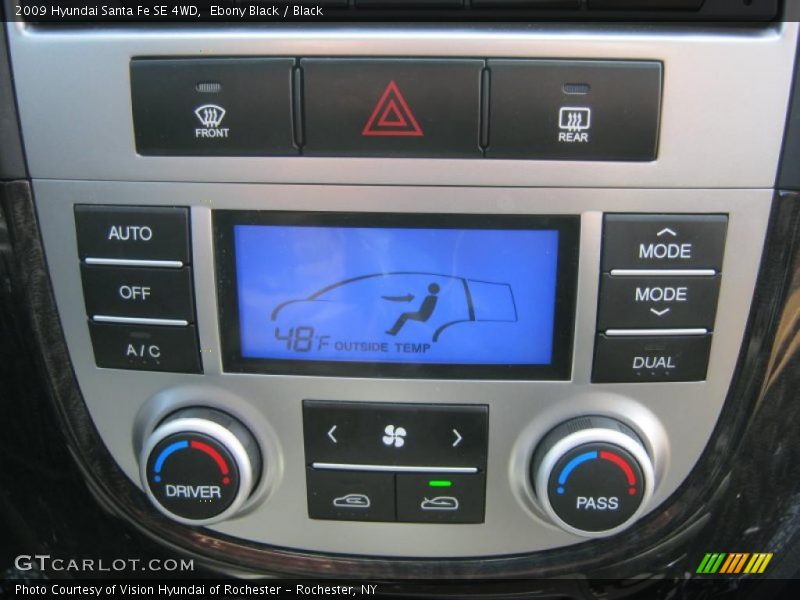 Ebony Black / Black 2009 Hyundai Santa Fe SE 4WD