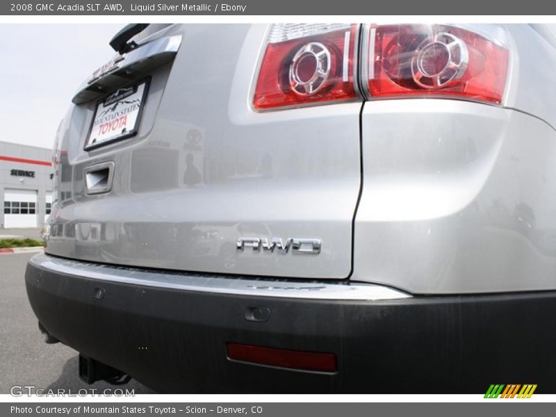 Liquid Silver Metallic / Ebony 2008 GMC Acadia SLT AWD