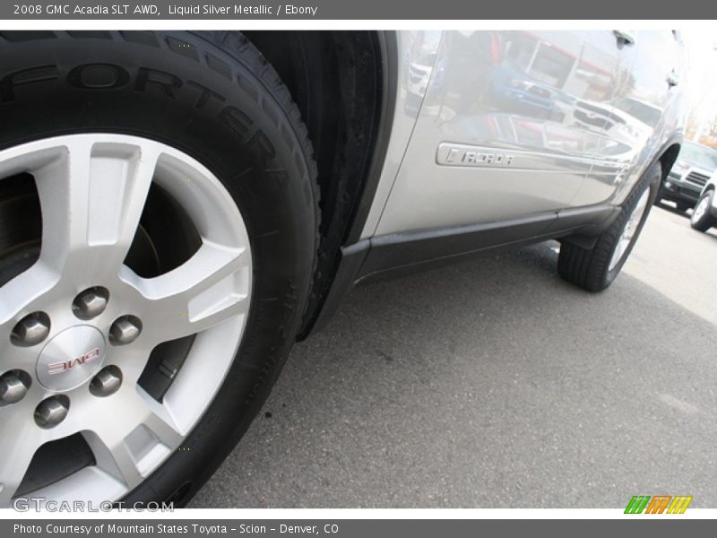 Liquid Silver Metallic / Ebony 2008 GMC Acadia SLT AWD
