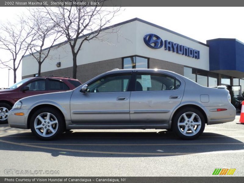 Sterling Mist Metallic / Black 2002 Nissan Maxima SE