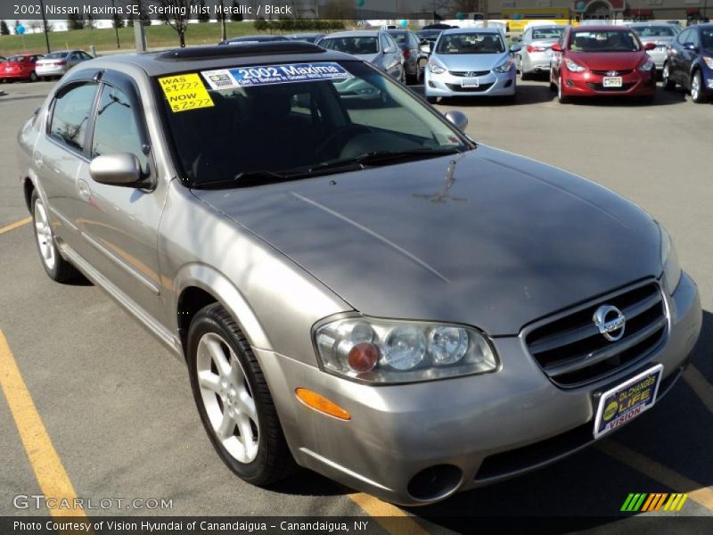 Sterling Mist Metallic / Black 2002 Nissan Maxima SE