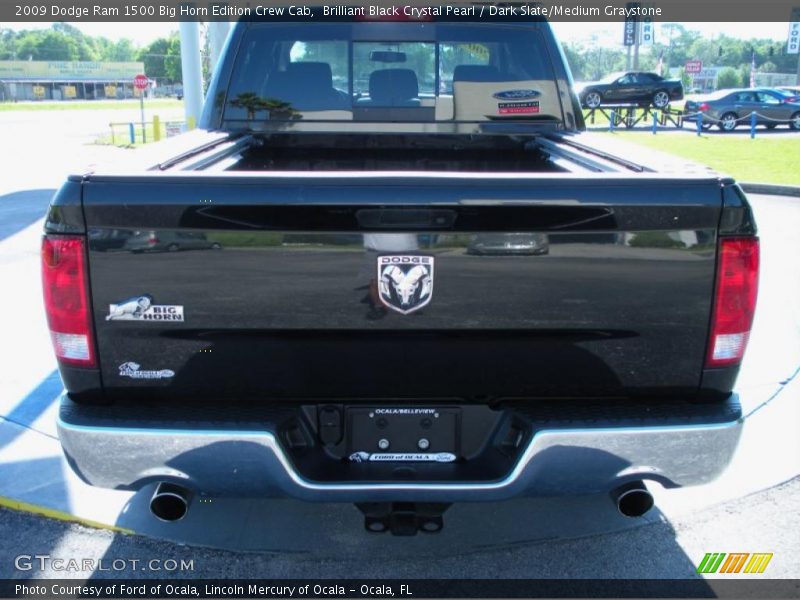 Brilliant Black Crystal Pearl / Dark Slate/Medium Graystone 2009 Dodge Ram 1500 Big Horn Edition Crew Cab