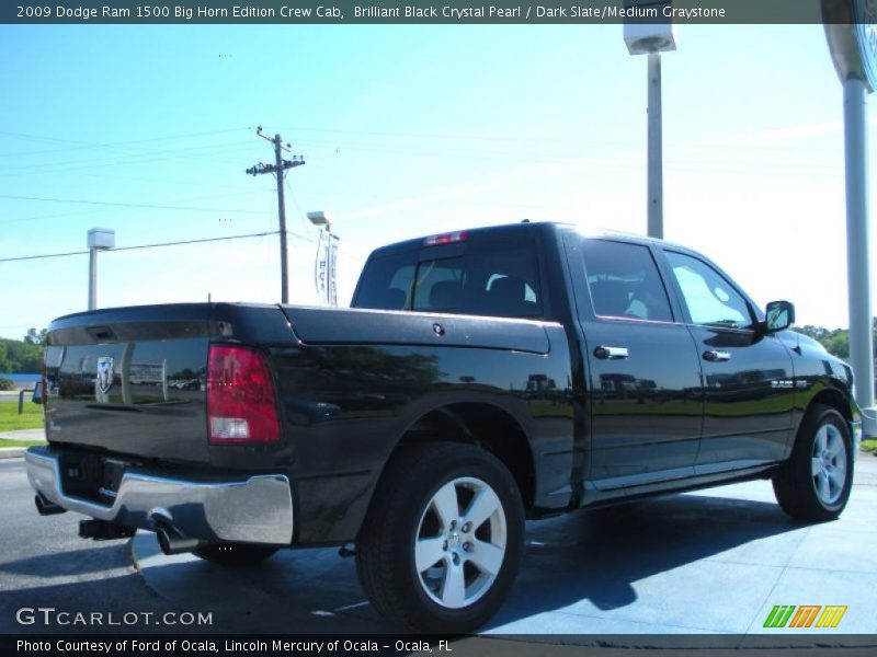 Brilliant Black Crystal Pearl / Dark Slate/Medium Graystone 2009 Dodge Ram 1500 Big Horn Edition Crew Cab