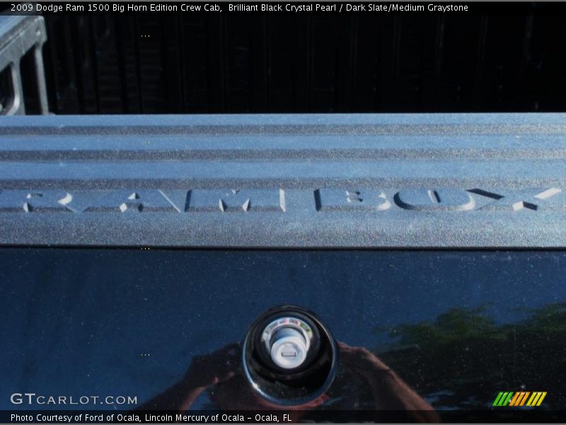 Brilliant Black Crystal Pearl / Dark Slate/Medium Graystone 2009 Dodge Ram 1500 Big Horn Edition Crew Cab