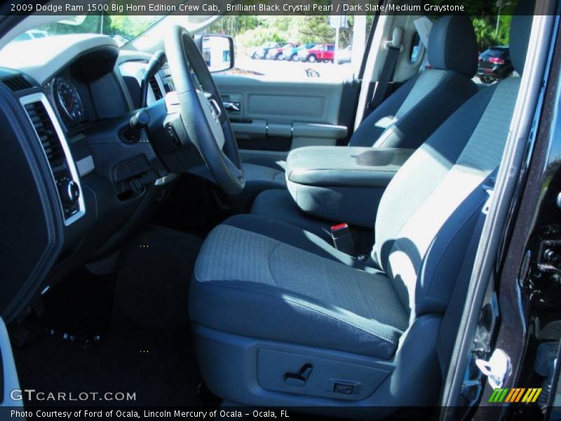 Brilliant Black Crystal Pearl / Dark Slate/Medium Graystone 2009 Dodge Ram 1500 Big Horn Edition Crew Cab