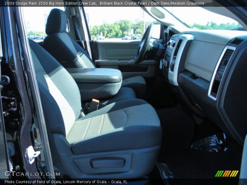 Brilliant Black Crystal Pearl / Dark Slate/Medium Graystone 2009 Dodge Ram 1500 Big Horn Edition Crew Cab