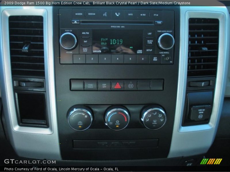 Brilliant Black Crystal Pearl / Dark Slate/Medium Graystone 2009 Dodge Ram 1500 Big Horn Edition Crew Cab