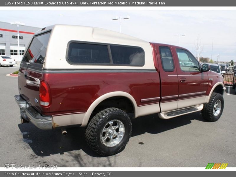 Dark Toreador Red Metallic / Medium Prairie Tan 1997 Ford F150 Lariat Extended Cab 4x4