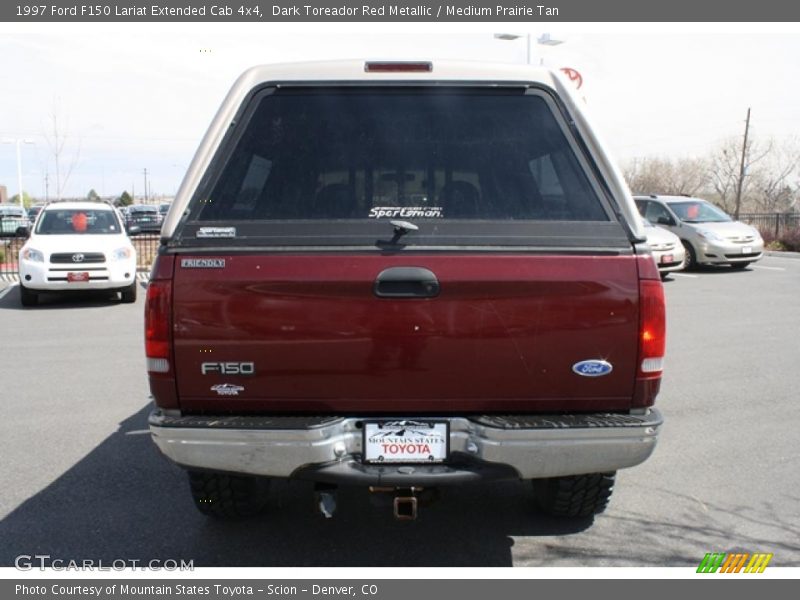 Dark Toreador Red Metallic / Medium Prairie Tan 1997 Ford F150 Lariat Extended Cab 4x4