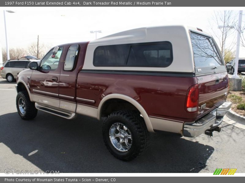 Dark Toreador Red Metallic / Medium Prairie Tan 1997 Ford F150 Lariat Extended Cab 4x4