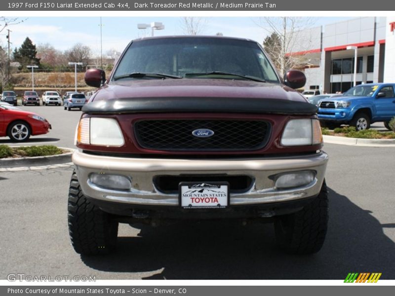 Dark Toreador Red Metallic / Medium Prairie Tan 1997 Ford F150 Lariat Extended Cab 4x4