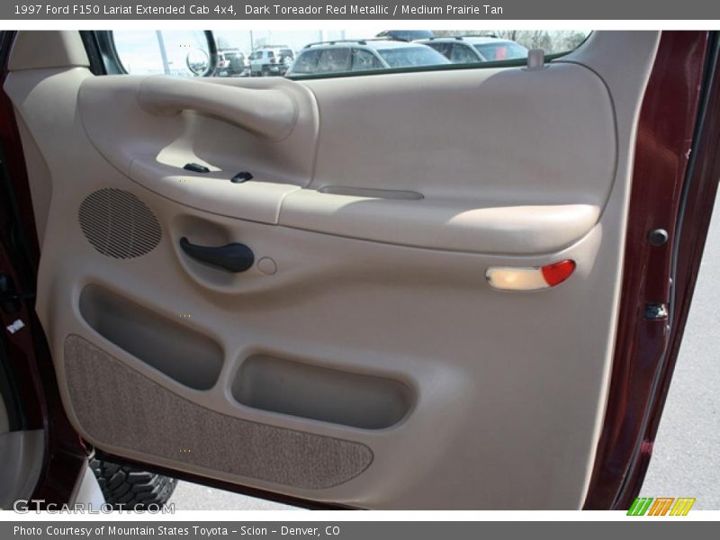 Dark Toreador Red Metallic / Medium Prairie Tan 1997 Ford F150 Lariat Extended Cab 4x4
