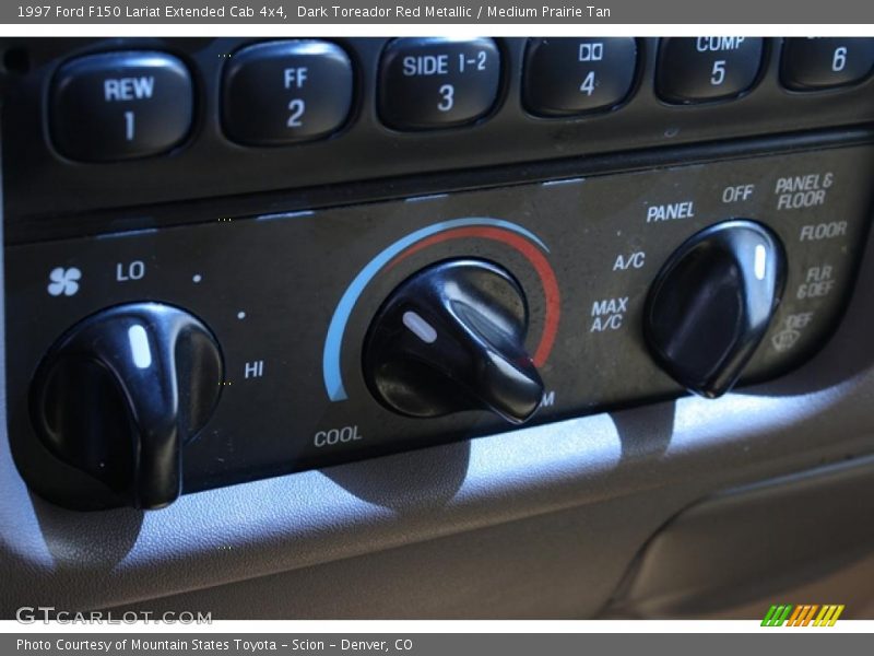 Dark Toreador Red Metallic / Medium Prairie Tan 1997 Ford F150 Lariat Extended Cab 4x4
