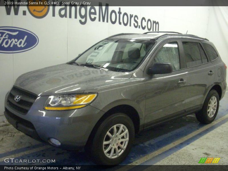 Steel Gray / Gray 2009 Hyundai Santa Fe GLS 4WD