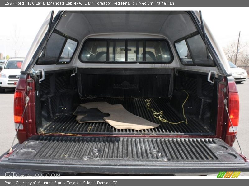 Dark Toreador Red Metallic / Medium Prairie Tan 1997 Ford F150 Lariat Extended Cab 4x4