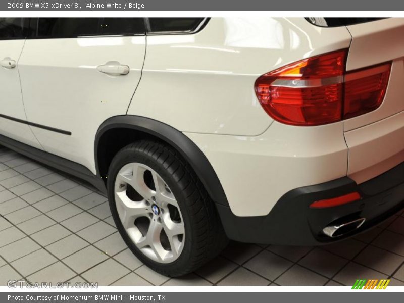 Alpine White / Beige 2009 BMW X5 xDrive48i