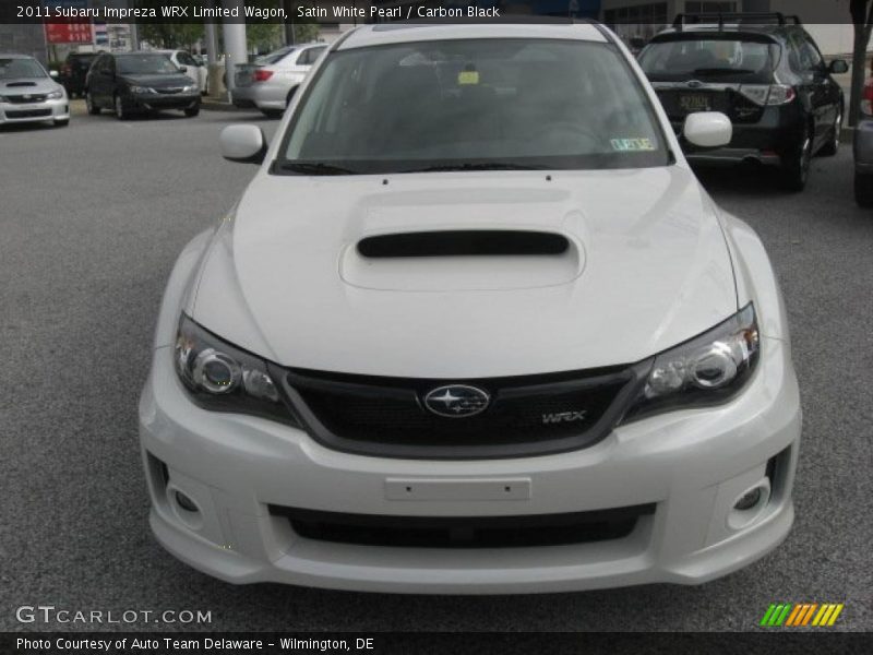 Satin White Pearl / Carbon Black 2011 Subaru Impreza WRX Limited Wagon