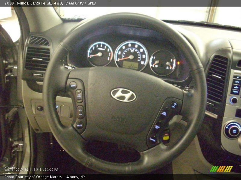 Steel Gray / Gray 2009 Hyundai Santa Fe GLS 4WD