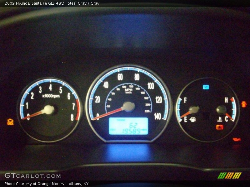 Steel Gray / Gray 2009 Hyundai Santa Fe GLS 4WD