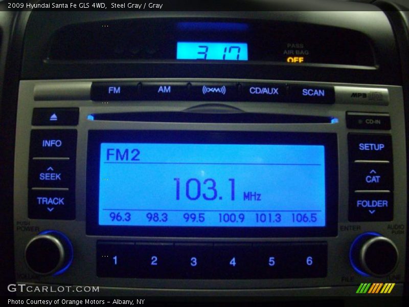 Steel Gray / Gray 2009 Hyundai Santa Fe GLS 4WD