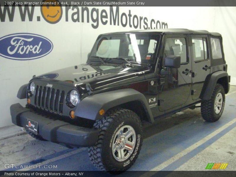Black / Dark Slate Gray/Medium Slate Gray 2007 Jeep Wrangler Unlimited X 4x4
