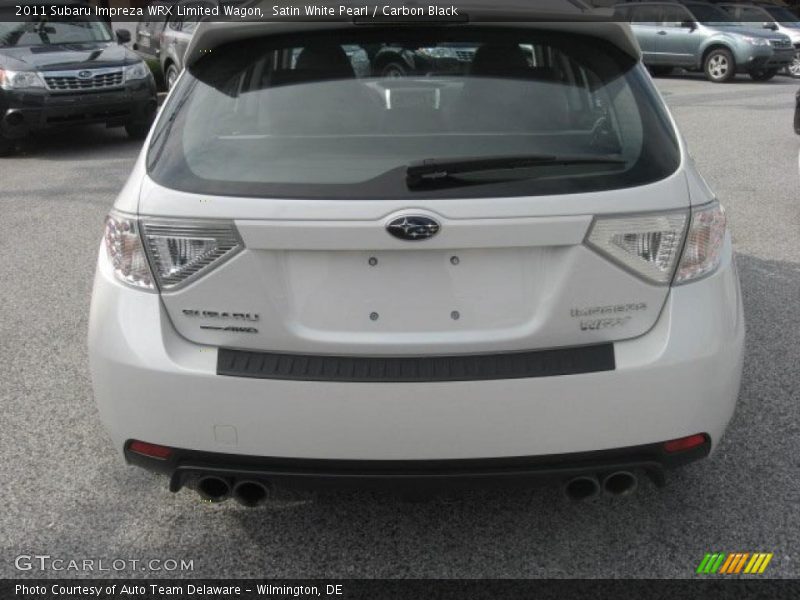 Satin White Pearl / Carbon Black 2011 Subaru Impreza WRX Limited Wagon