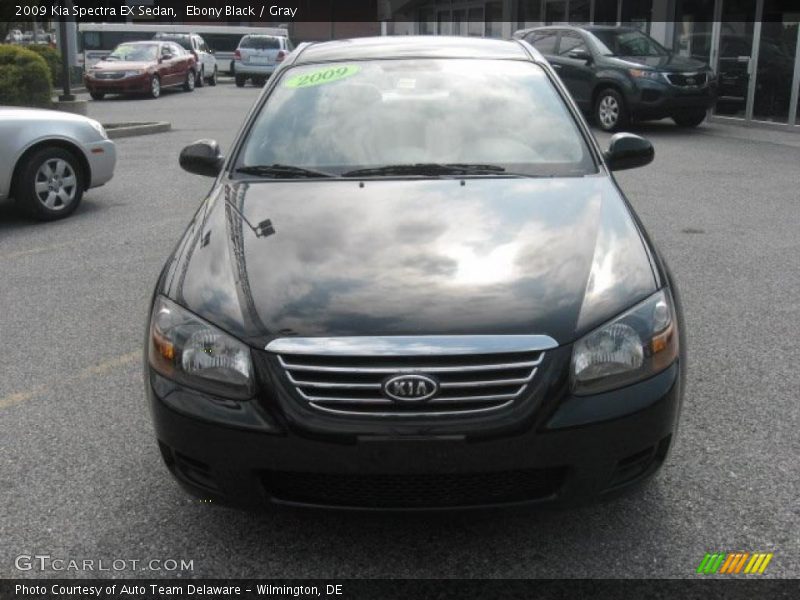 Ebony Black / Gray 2009 Kia Spectra EX Sedan