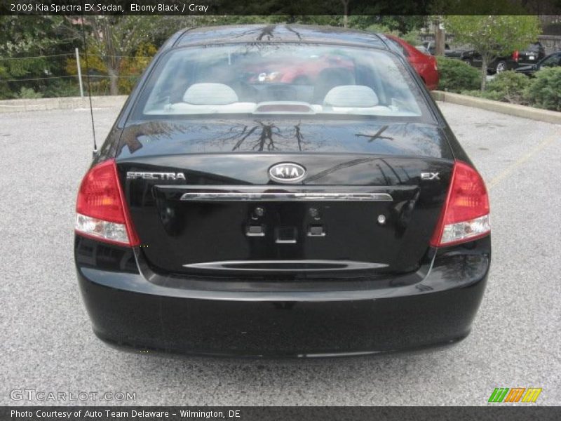 Ebony Black / Gray 2009 Kia Spectra EX Sedan