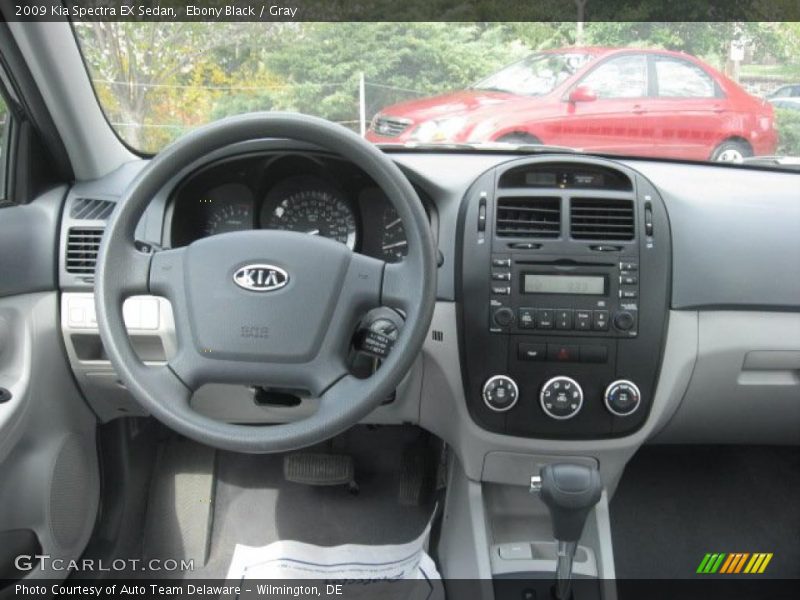 Ebony Black / Gray 2009 Kia Spectra EX Sedan