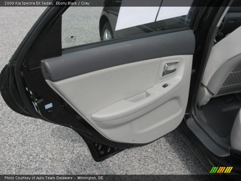 Ebony Black / Gray 2009 Kia Spectra EX Sedan