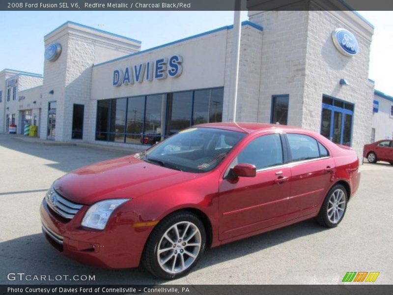 Redfire Metallic / Charcoal Black/Red 2008 Ford Fusion SEL V6