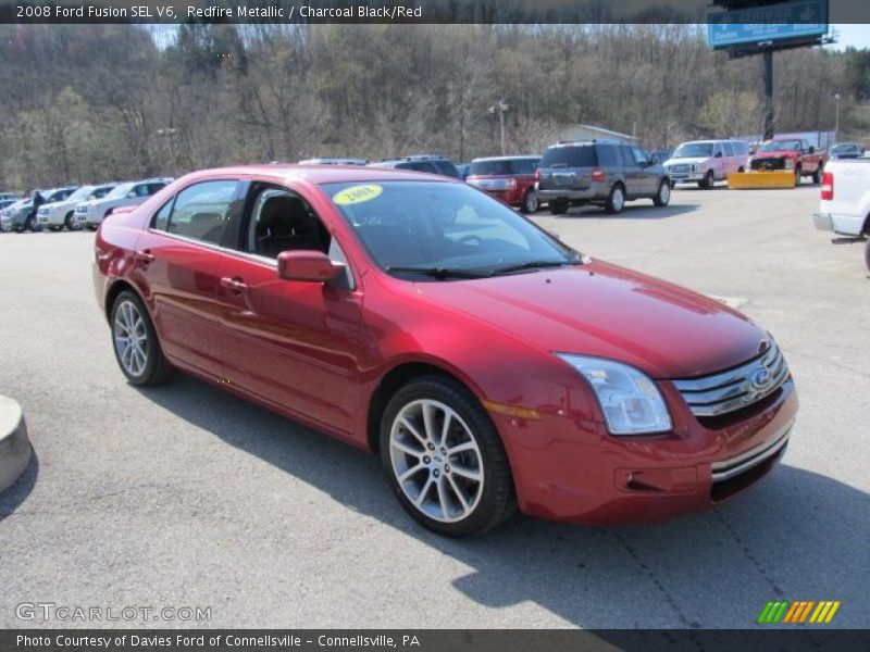 Redfire Metallic / Charcoal Black/Red 2008 Ford Fusion SEL V6