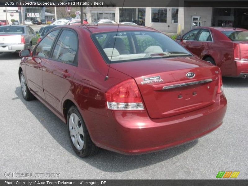 Spicy Red Metallic / Beige 2009 Kia Spectra EX Sedan