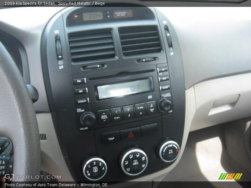 Spicy Red Metallic / Beige 2009 Kia Spectra EX Sedan